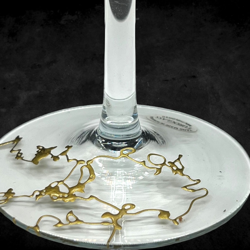 Gorgeous Vintage Euroglass Mouthblowed Hand Crafted Romania Martini Stemware - Picture 5 of 13